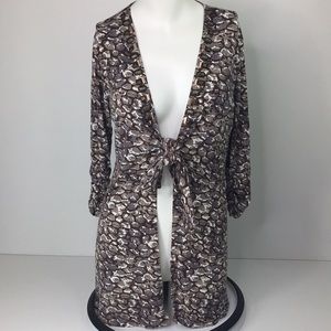 Cabi women’s geometric print tie front top size M